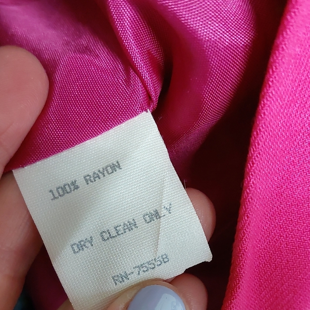 Vintage 1980s Hot Pink Women's Blazer Whitley Gilbert Vibes - Picture 5 of 6